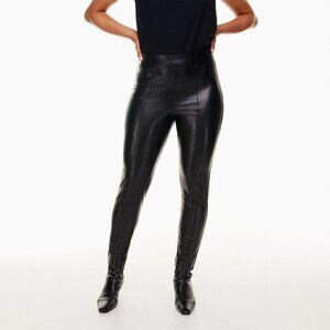 Aritzia Babaton vegan leather Frida Pant in black